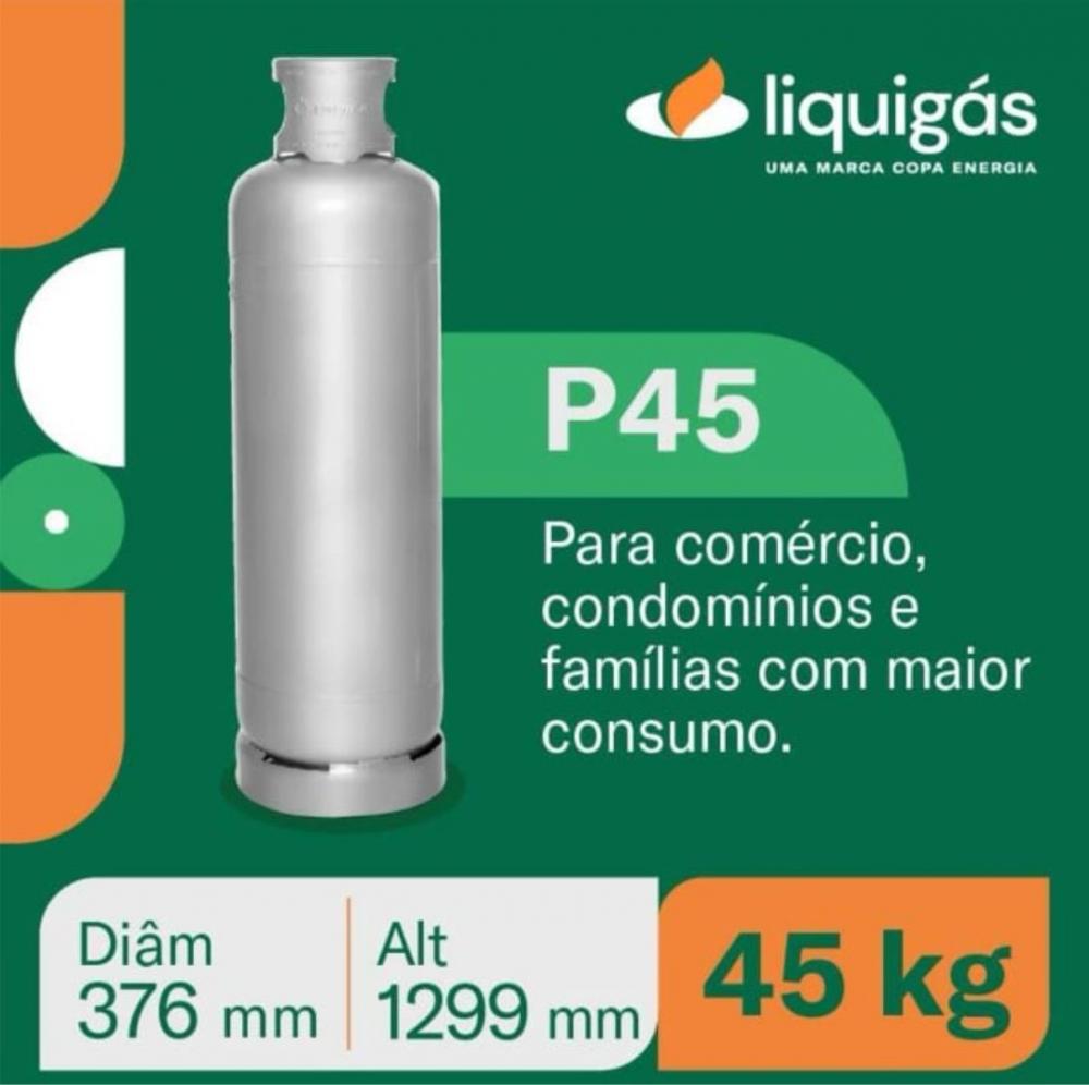 Cilindro P45 para comércio, condomínios e famílias com maior consumo